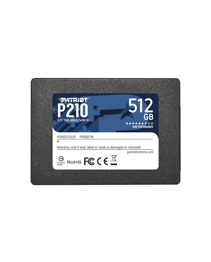 PATRIOT SSD INTERNO P210 512GB 2,5 SATA 6GB/S R/W 530/430