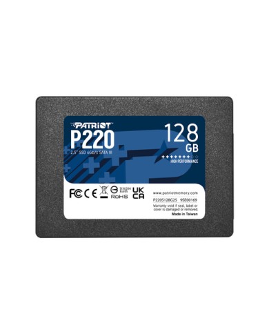PATRIOT SSD INTERNO P220 128GB 2,5" SATA 6GB/S R/W 500/480