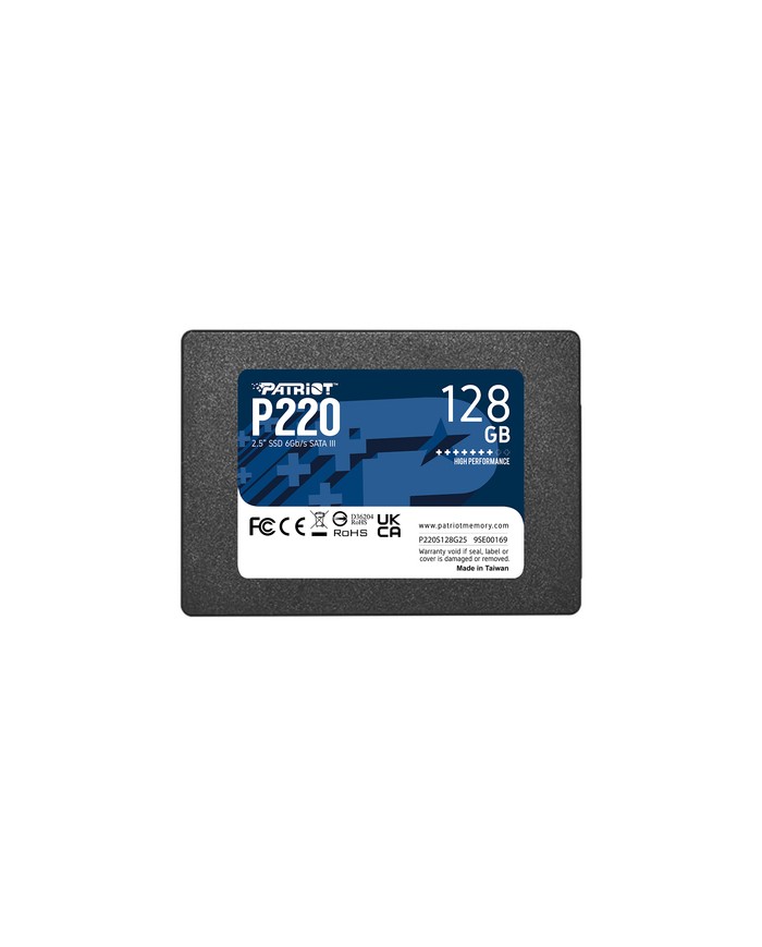 PATRIOT SSD INTERNO P220 128GB 2,5" SATA 6GB/S R/W 500/480