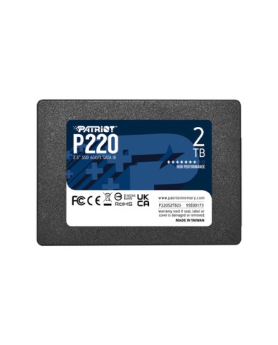 PATRIOT SSD INTERNO P220 2TB 2,5" SATA 6GB/S R/W 550/500