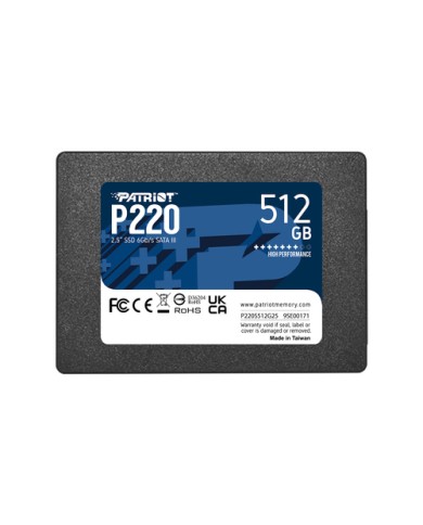 PATRIOT SSD INTERNO P220 512GB 2,5" SATA 6GB/S R/W 500/500