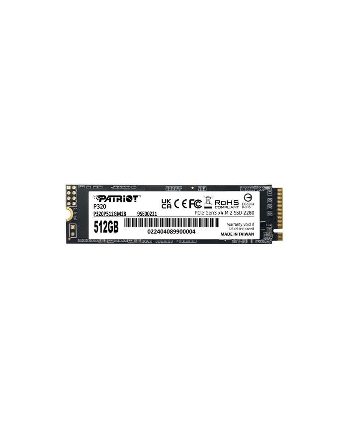 PATRIOT SSD P320 512GB M.2280 PCI-E R/W 3000/2200MB/S