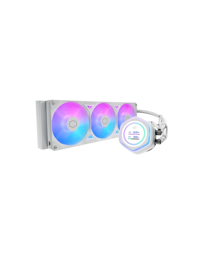 COOLER MASTER DISSIPATORE A LIQUIDO ATMOS II, 3X120MM ARGB, KIT LCD INC, BIANCO