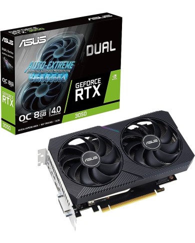 ASUS VGA GEFORCE RTX 3050, DUAL-RTX3050-O8G-V2, 8GB GDDR6, HDMI/DP*3, 90YV0GH6-M0NA00